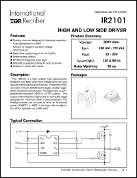 IR2101 datasheet: High and low side driver IR2101