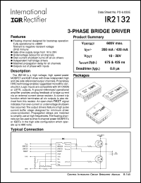 IR2132 datasheet: 3-phase bridge driver IR2132