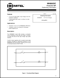 MH80625C datasheet: Protection SIP. Applications: protection circuit for analog line interfaces, power suppliers, etc. MH80625C