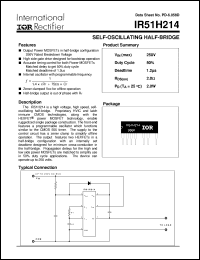 IR51H214 datasheet: Self-oscillating half-bridge IR51H214