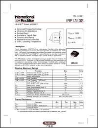 IRF1310S datasheet: HEXFET power MOSFET IRF1310S