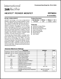 IRFN054 datasheet: HEXFET power mosfet IRFN054