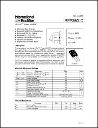 IRFP360LC datasheet: HEXFET power mosfet IRFP360LC