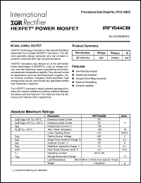 IRFY044CM datasheet: HEXFET power mosfet IRFY044CM