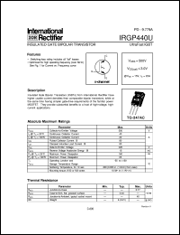 IRGP440U datasheet: Insulated gate bipolar transistor IRGP440U