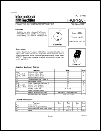 IRGPF20F datasheet: Insulated gate bipolar transistor IRGPF20F