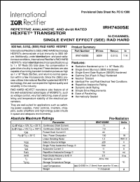 IRH7450SE datasheet: HEXFET transistor IRH7450SE