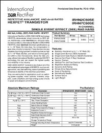 IRHN2C50SE datasheet: HEXFET transistor IRHN2C50SE