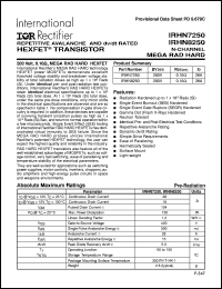 IRHN7250 datasheet: HEXFET transistor IRHN7250