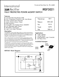 IRSF3021 datasheet: Fully protected power mosfet switch IRSF3021