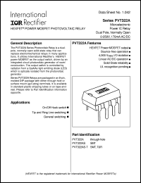 PVT322A datasheet: HEXFET power MOSFET photovoltaic relay PVT322A