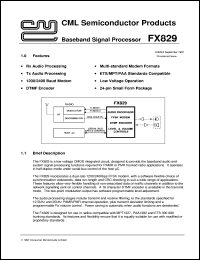 FX829D5 datasheet: Baseband signal processor FX829D5