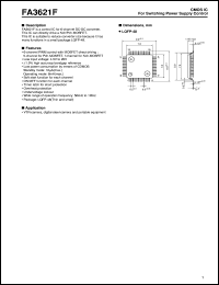 FA3621F datasheet: IC for switching power supply control FA3621F