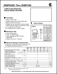 2KBP0056 datasheet: 2AMP glass passivated silicon bridge rectifier 2KBP0056