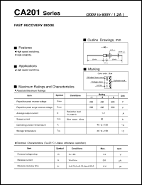 CA201 datasheet: Fast recovery diode CA201