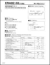 ERA92-02 datasheet: Low loss super high speed rectifier ERA92-02