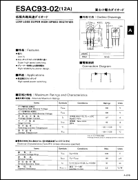 ESAC93-02 datasheet: Low loss super high speed rectifier ESAC93-02