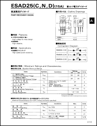 ESAD25-D datasheet: Fast recovery diode ESAD25-D