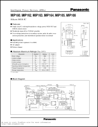 MIP164 datasheet: Silicon MOSFET for switching mode regulator, AC adapter and battery charger applications MIP164