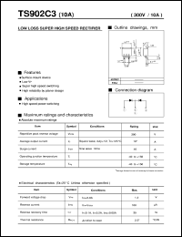 TS902C3 datasheet: Low loss super high speed rectifier TS902C3