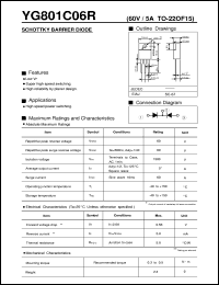 YG801C06R datasheet: Schottky barrier diode YG801C06R