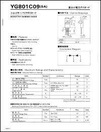 YG801C09 datasheet: Schottky barrier diode YG801C09
