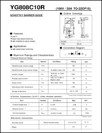 YG808C10R datasheet: Schottky barrier diode YG808C10R