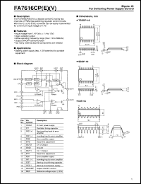 FA7616CP datasheet: Bipolar IC for switching power supply control FA7616CP