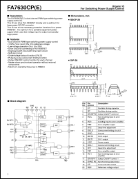 FA7630CP datasheet: Bipolar IC for switching power supply control FA7630CP