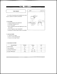 DBL5001 datasheet: Tone ringer DBL5001