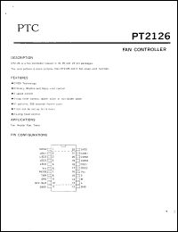 PT2126-C4N-RSM1 datasheet: Fan controller PT2126-C4N-RSM1