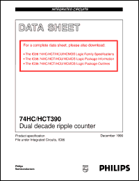 74HC390PW datasheet: Dual decade ripple counter 74HC390PW