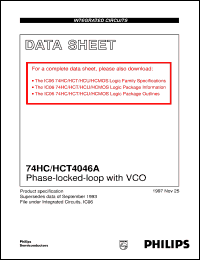 74HC4046AD datasheet: Phase-locked-loop with VCO 74HC4046AD