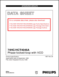 74HC4046AN datasheet: Phase-locked-loop with VCO 74HC4046AN