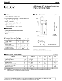 GL382 datasheet: IrDA-based SIR system-conforming infrared emitting diode GL382