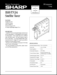 BSFH77G04 datasheet: Satellite tuner BSFH77G04