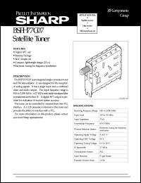 BSFH77G07 datasheet: Satellite tuner BSFH77G07