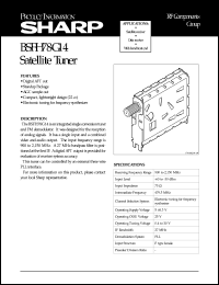 BSFH78G14 datasheet: Satellite tuner BSFH78G14