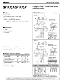 GP1A73A1 datasheet: Compact OPIC photointerrupter with connector GP1A73A1