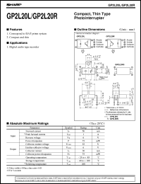 GP2L20L datasheet: Compact,thin type photointerrupter GP2L20L