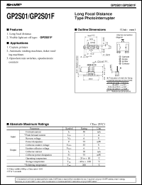 GP2S01F datasheet: Compact,thin type photointerrupter GP2S01F