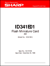 ID341E01 datasheet: 4MB flash memory miniature card ID341E01