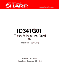 ID341G01 datasheet: 8MB flash memory miniature card ID341G01