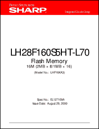 LH28F160S5HT-L70 datasheet: Flash memory 16M LH28F160S5HT-L70