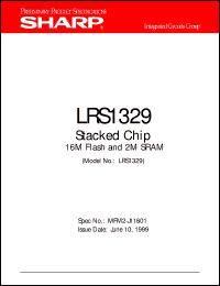 LRS1329 datasheet: Stacked chip 16M flash and 2M SRAM LRS1329