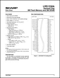 LRS1338A datasheet: Stacked chip 8M flash and 2M SRAM LRS1338A