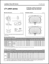 LT1P40A datasheet: Leadless chip LED device LT1P40A