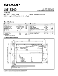 LM12S49 datasheet: Color STN-LCD module LM12S49