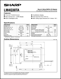 LM4Q30TA datasheet: Black & white DMTN LCD module LM4Q30TA