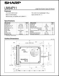 LM64P11 datasheet: Large size type LCD module LM64P11